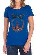 Batman Smoke & Fire Womens T-Shirt