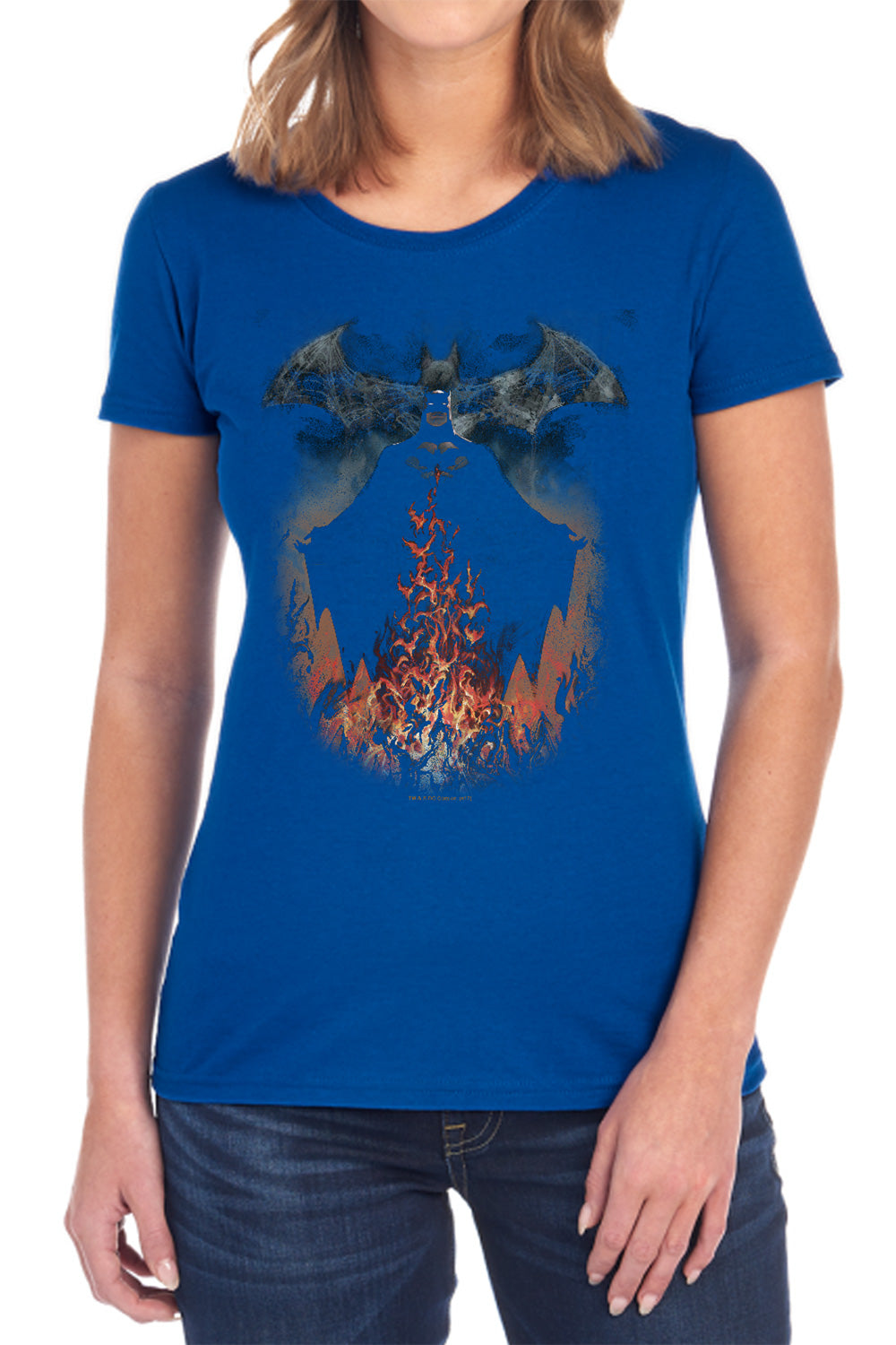 Batman Smoke & Fire Womens T-Shirt