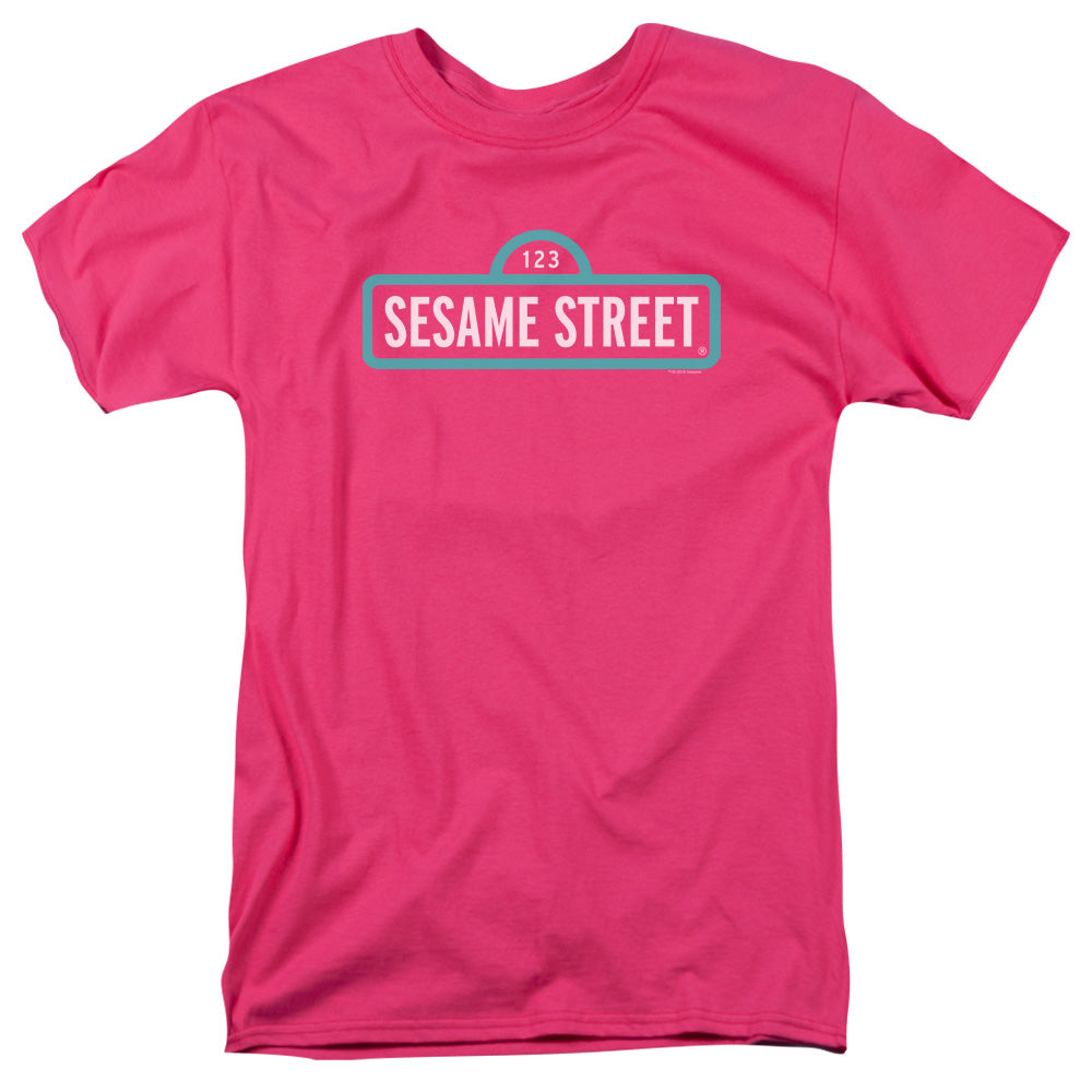 Sesame Street Pink Logo Hot Pink T-Shirt