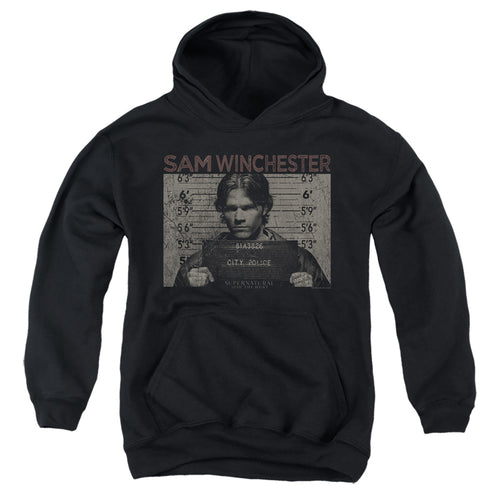 Supernatural Sam Winchester Mug Shot Youth Hoodie