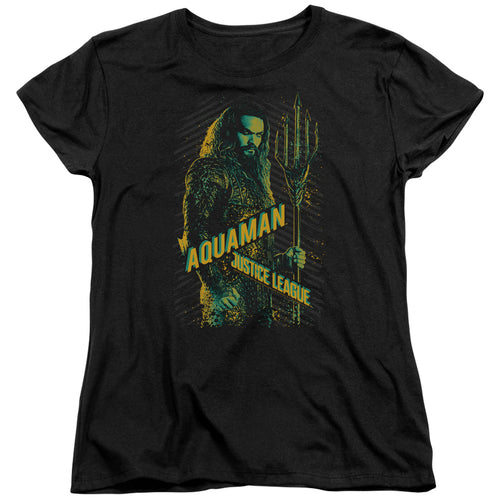 Justice League Aquaman Womens T-Shirt