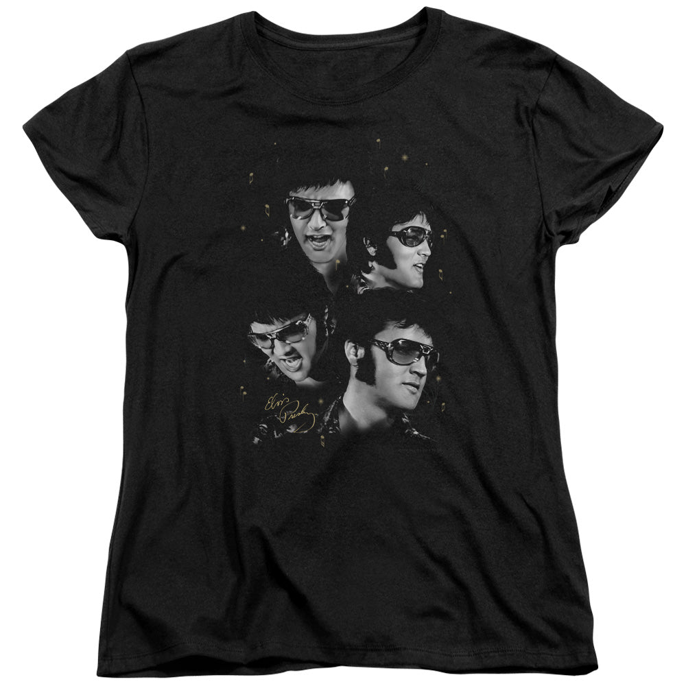 Elvis Presley Faces Womens T-Shirt