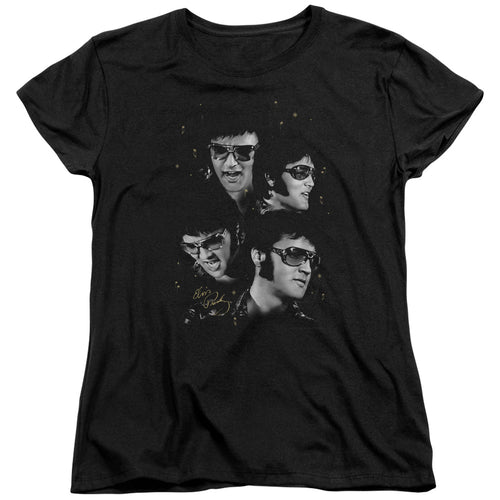 Elvis Presley Faces Womens T-Shirt