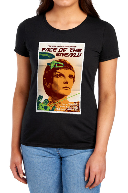 Star Trek Face of the Enemy Black Womens T-Shirt