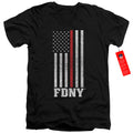 New York City Thin Red Line V-Neck T-Shirt