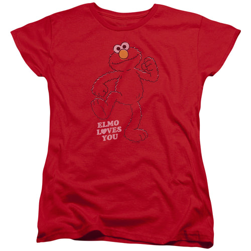 Sesame Street Elmo Loves You Womens T-Shirt