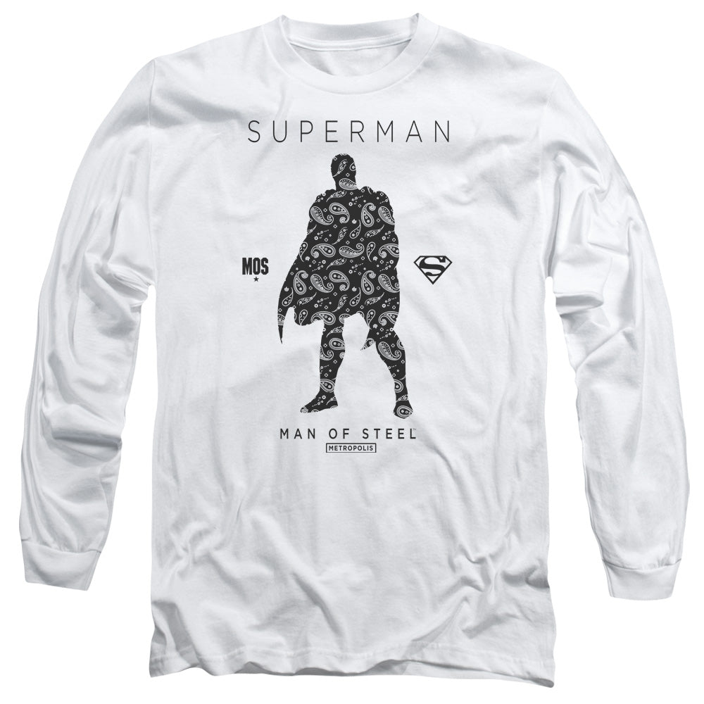 Superman Paisley Sihouette Long Sleeve T-Shirt