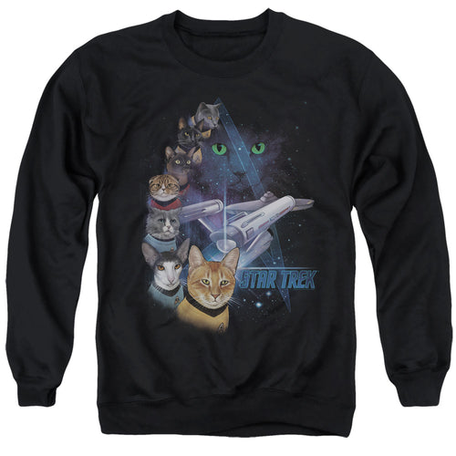 Star Trek Cats Feline Galaxy Crewneck Sweatshirt