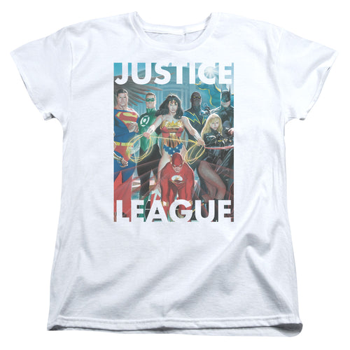 DC Comics Hall Of Justice Womens T-Shirt