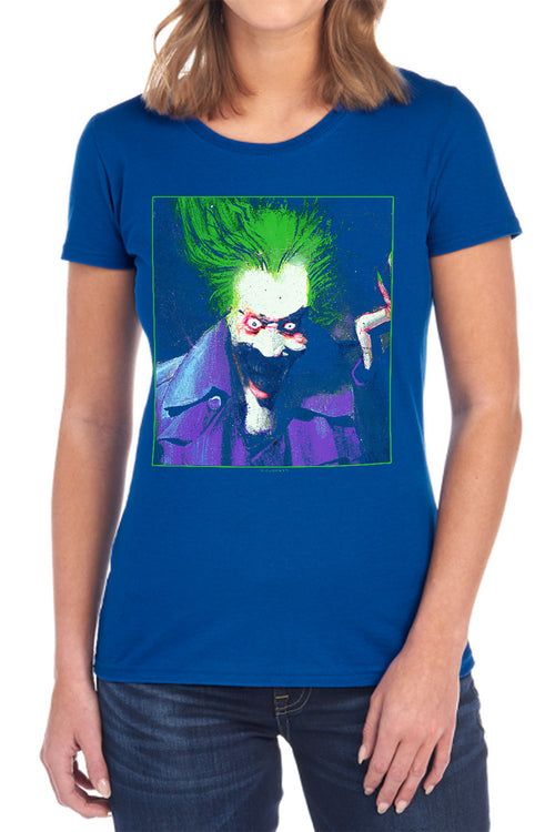Batman Arkham Asylum Joker Womens T-Shirt