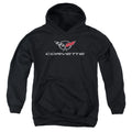 Chevy Corvette Modern Emblem Youth Hoodie