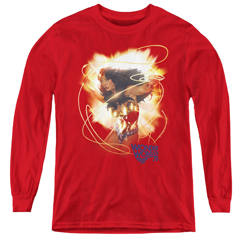 Wonder Woman 75th Burst Youth Long Sleeve T-Shirt