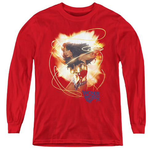Wonder Woman 75th Burst Youth Long Sleeve T-Shirt
