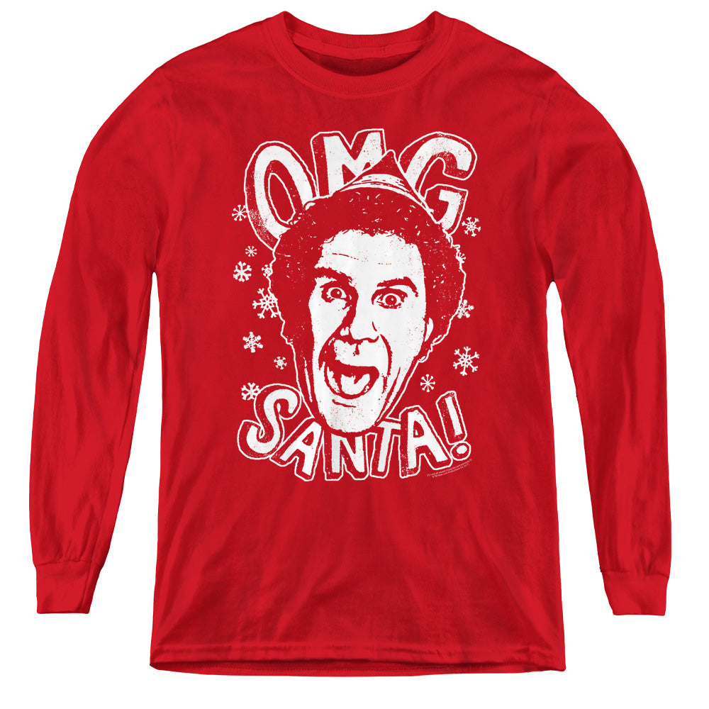Elf Omg Santa Youth Long Sleeve T-Shirt