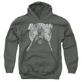 Batman Nightfall on Charcoal Youth Hoodie