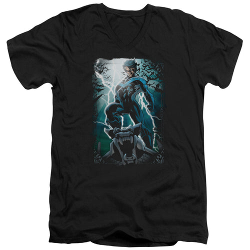Batman Night Light V-Neck T-Shirt