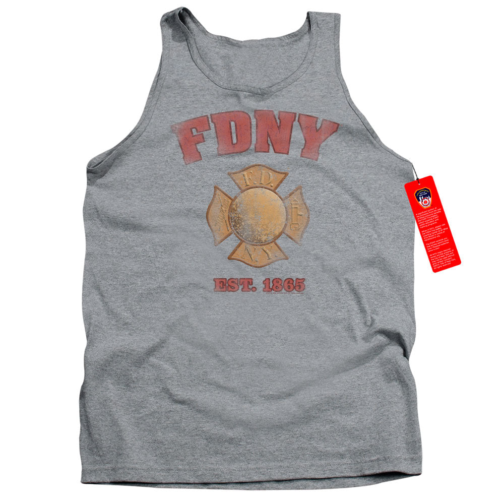 New York City Fdny Vintage Badge Tank Top