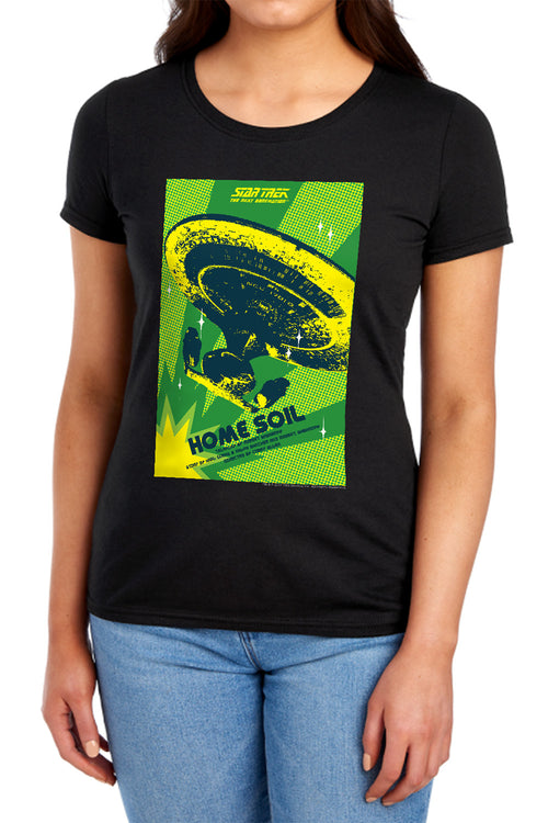 Star Trek Home Soil Black Womens T-Shirt