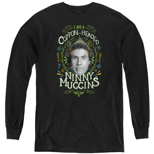 Elf Cotton Headed Ninny Muggins Youth Long Sleeve T-Shirt