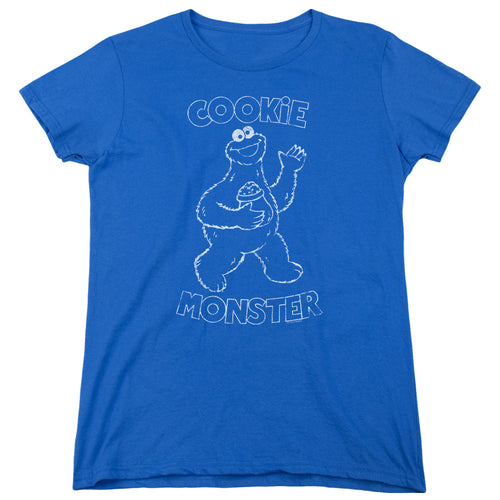 Sesame Street Simple Cookie Womens T-Shirt