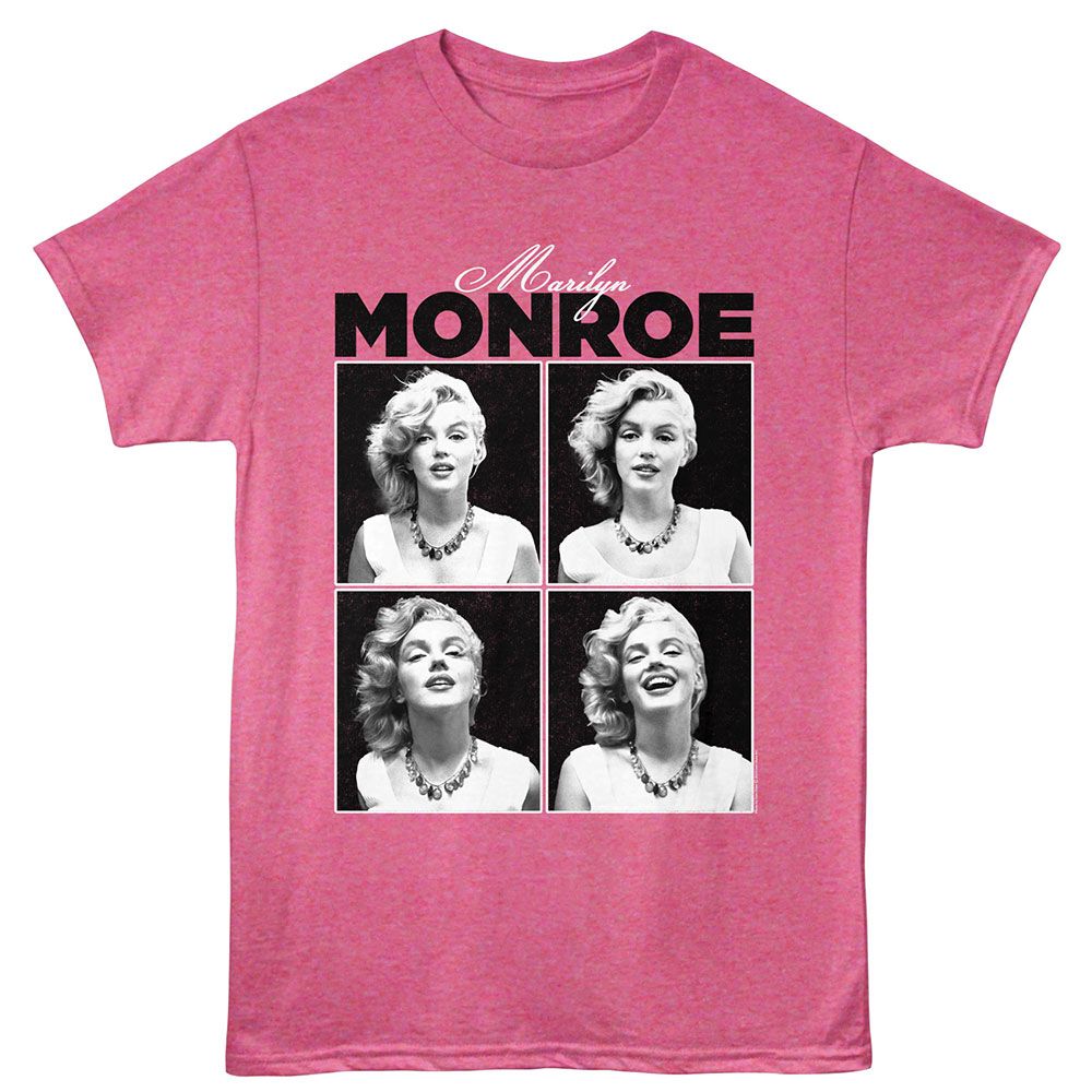 Four Photos Marilyn Monroe t-shirt in retro pink heather