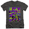Transformers Squares Charcoal V-Neck T-Shirt