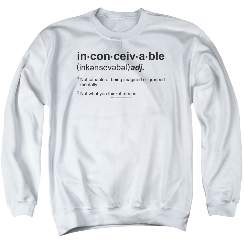 The Princess Bride Definition White Crewneck Sweatshirt