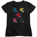 Mighty Morphin Power Rangers: The Movie Line Helmets Womens T-Shirt