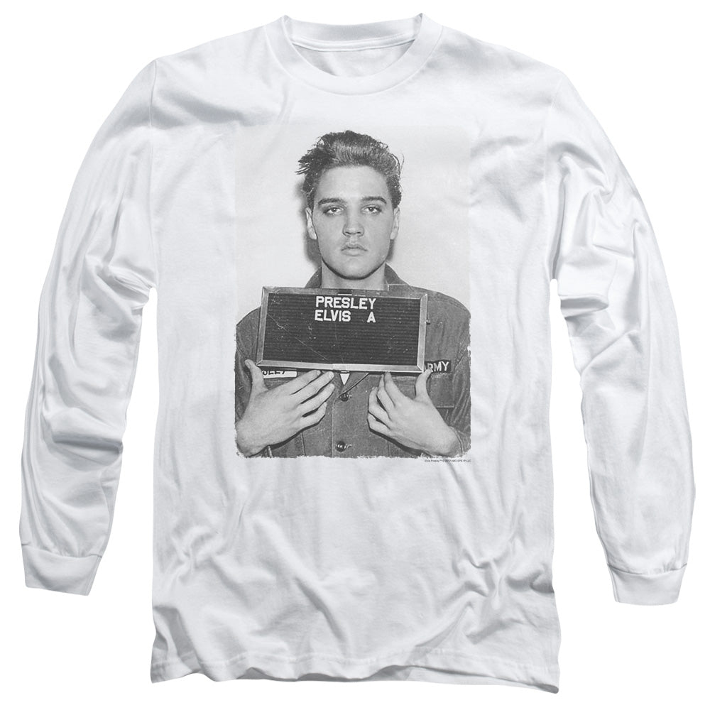 Elvis Presley Army Mug Shot Long Sleeve T-Shirt