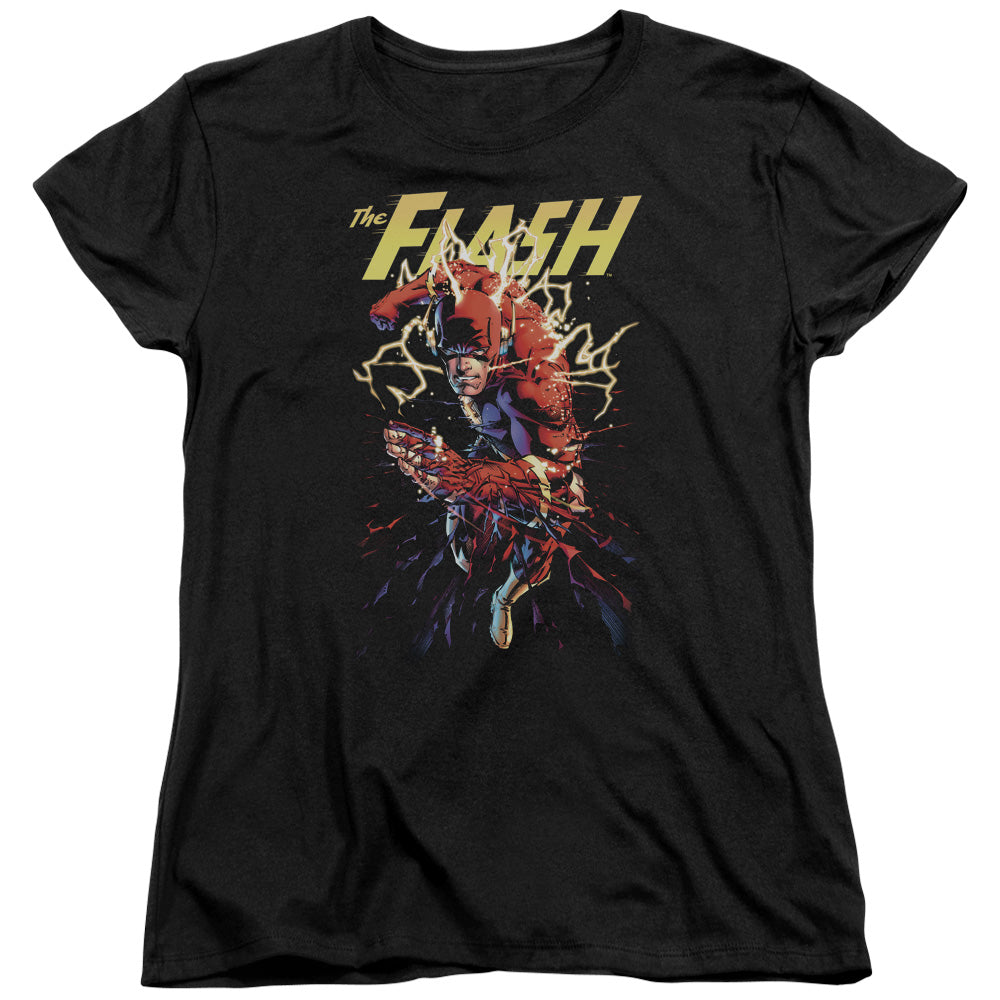 Justice League Ripping Apart Womens T-Shirt