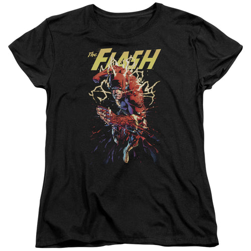 Justice League Ripping Apart Womens T-Shirt