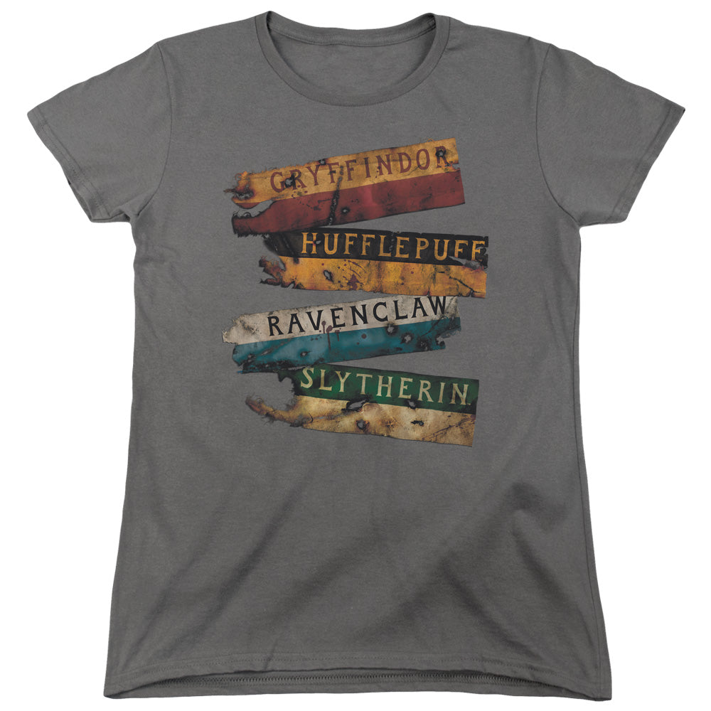 Harry Potter Burnt Banners Womens T-Shirt