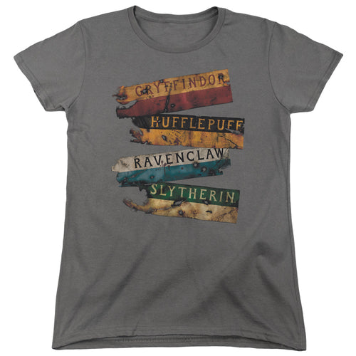Harry Potter Burnt Banners Womens T-Shirt