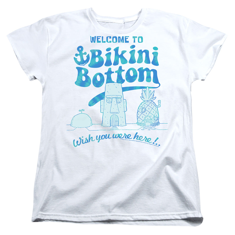 Spongebob Squarepants Bikini Bottom Welcome Womens T-Shirt