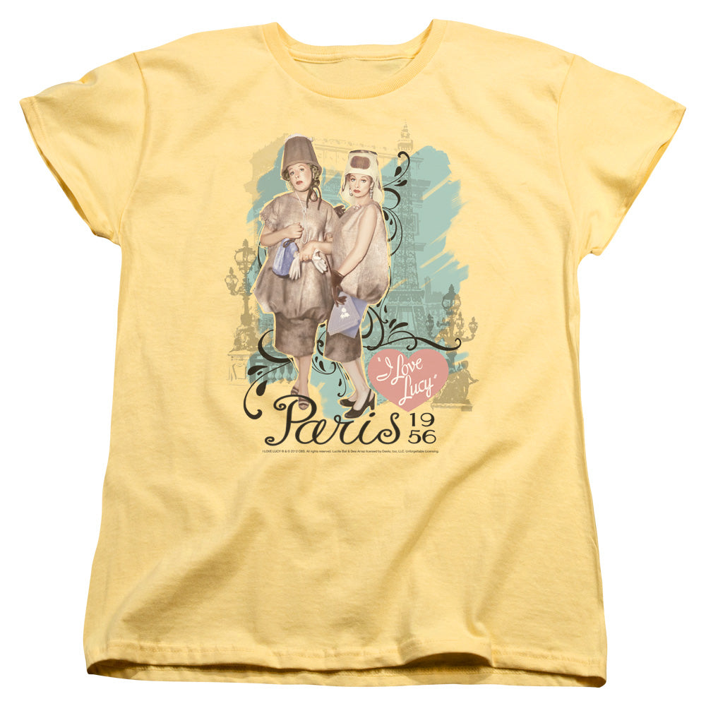 I Love Lucy Paris Dress Womens T-Shirt