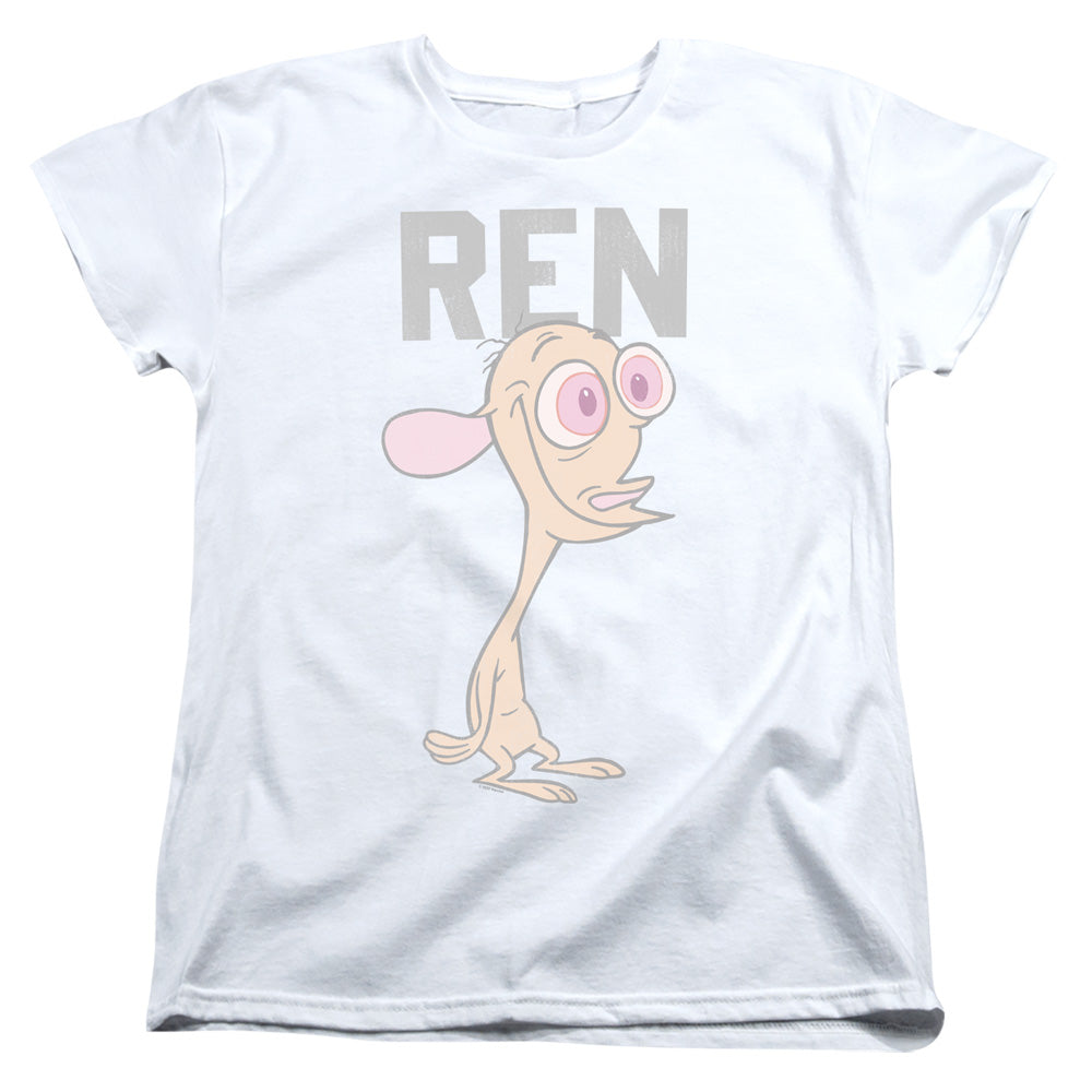 Ren and Stimpy Collegiate Ren Womens T-Shirt