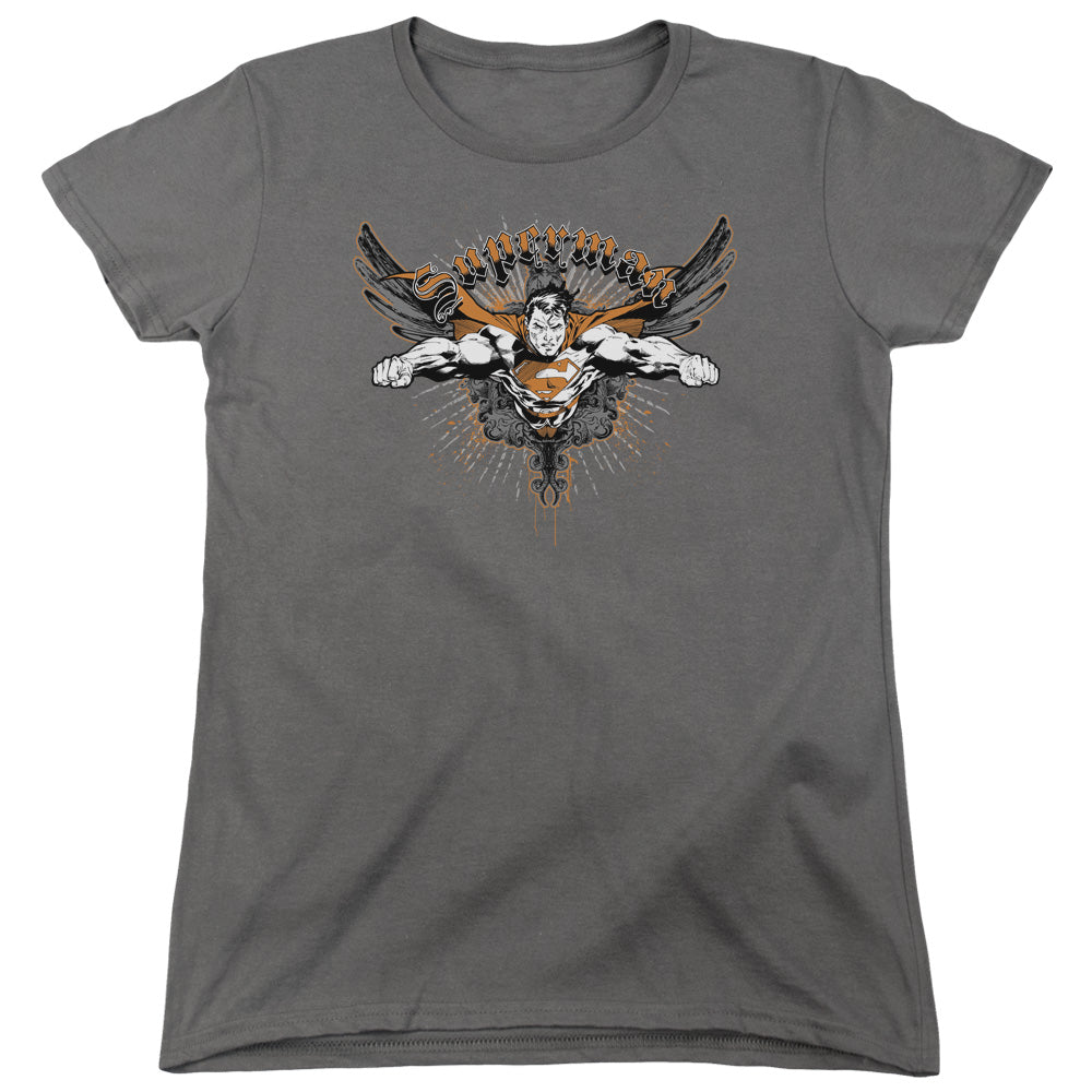 Superman Take Wing Womens T-Shirt