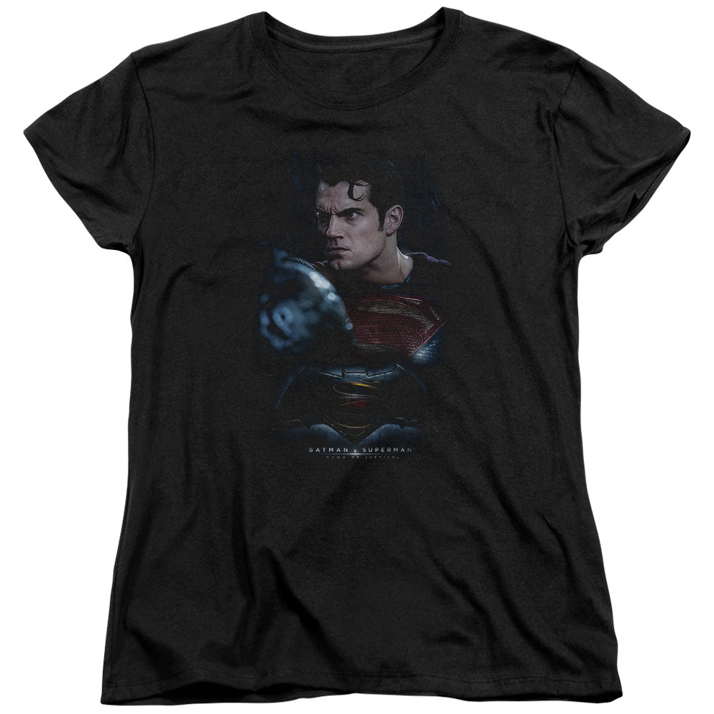 Batman v Superman Super Angry Womens T-Shirt