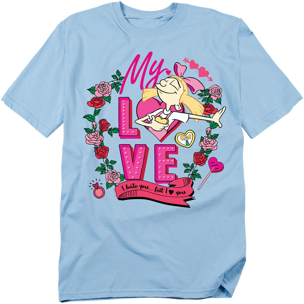 Hey Arnold Valentine'S Day Helga, I Hate You, But Love You T-Shirt