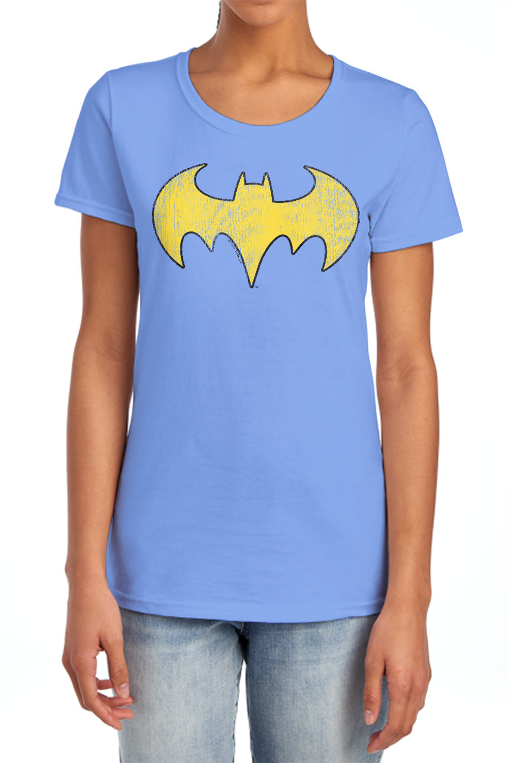 DC Comics Batgirl Logo Distressed Womens T-Shirt