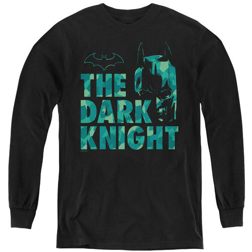 Batman Cutting Pattern Youth Long Sleeve T-Shirt