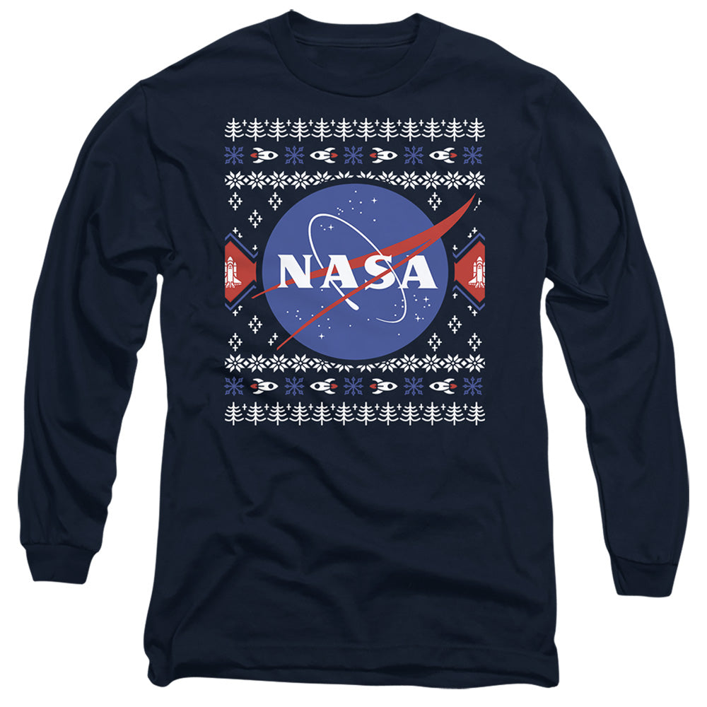 NASA Ugly Christmas Sweater Logo Long Sleeve T-Shirt