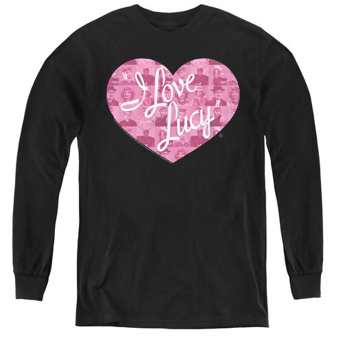 I Love Lucy Many Moods Logo Youth Long Sleeve T-Shirt