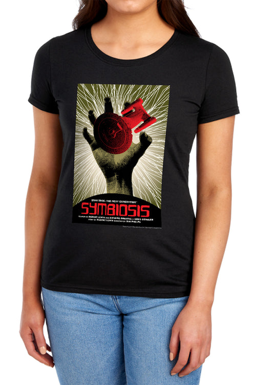 Star Trek Symbiosis Black Womens T-Shirt