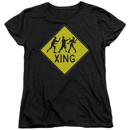 Zombie Crossing Womens T-Shirt