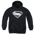 Justice League Superman Black Suit Symbol Youth Hoodie