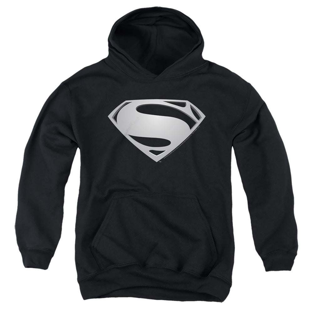Justice League Superman Black Suit Symbol Youth Hoodie