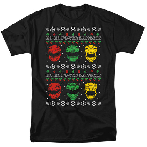 Mighty Morphin Power Rangers Ho Ho Power Rangers Ugly Christmas T-Shirt