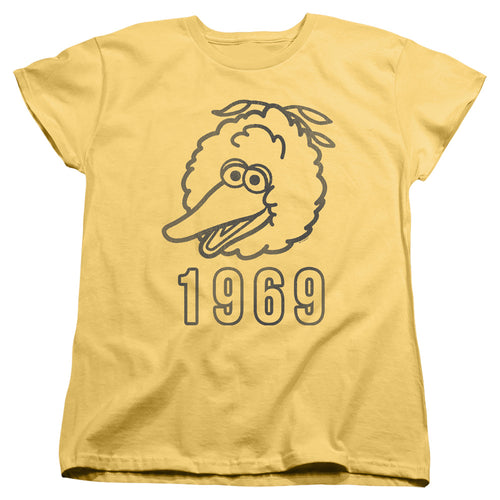 Sesame Street Big Bird 1969 Womens T-Shirt