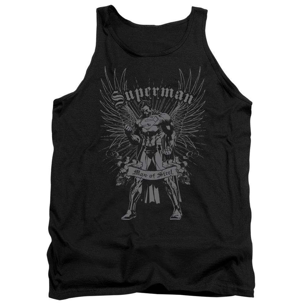 Superman Steel Black Tank Top